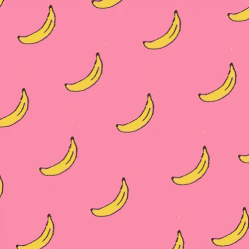 a pattern of bananas on a pink background .