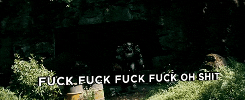 a picture of a statue with the words fuck fuck fuck oh shit