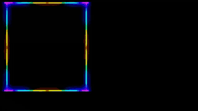 a rainbow colored rectangle on a black background .