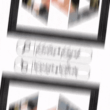 a blurred image of a person 's face with the words " i love you " written on it