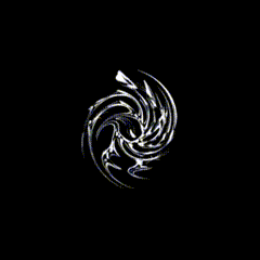 a black background with a swirl in the middle