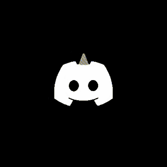 a pixel art of a discord logo surrounded by colorful stars and moons