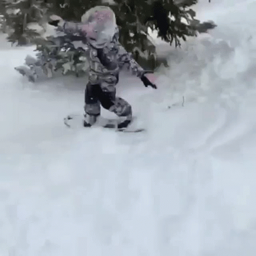 Snowboarding Child GIF - Snowboarding Child Slide GIFs