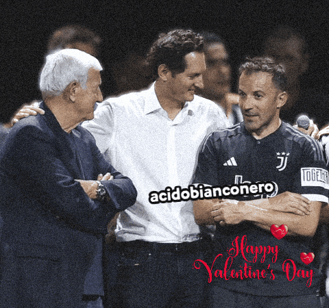 a happy valentine 's day greeting card with a group of men