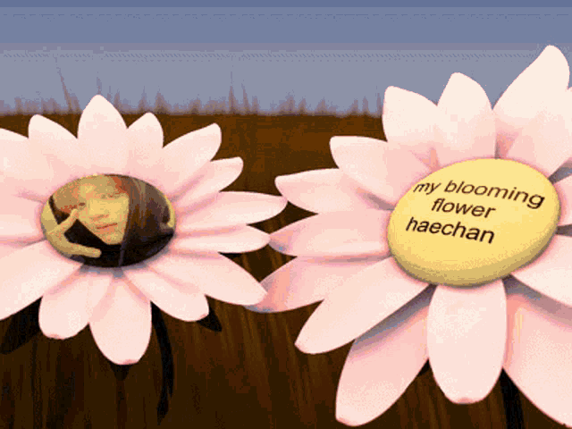 a picture of a flower with the words my blooming flower haechan on it