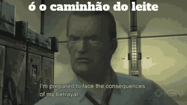 a man in a video game is talking about his betrayal
