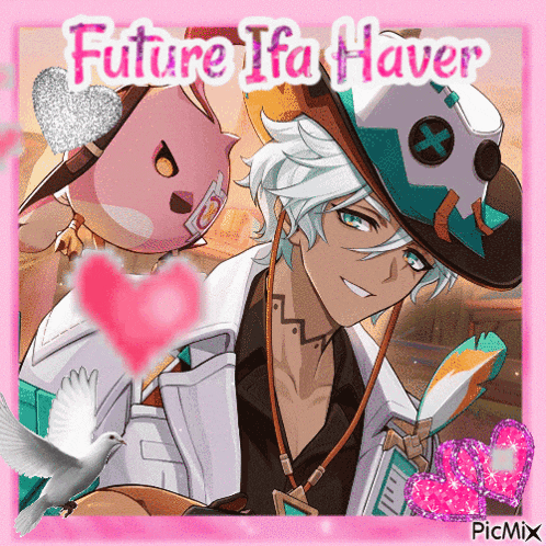 a picture of future ifa haver with a pink background