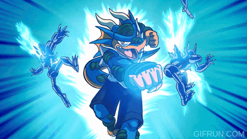 a gif from gifrun.com shows a cartoon character in a blue outfit