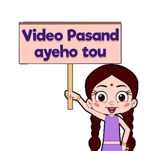 a little girl is holding a sign that says subscribe karo