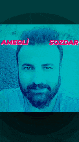 a man with a beard and the name amedli sozdar on the bottom