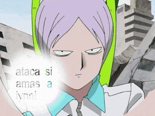 a cartoon of a person with the words ataca si amas a lynn written on it