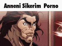 a picture of a cartoon character with the words anneni sikerim porno on the bottom .