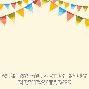 a birthday card with balloons and a gift box .