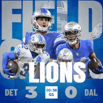 Dallas Cowboys (0) Vs. Detroit Lions (3) First Quarter GIF - Nfl National Football League Football League GIFs