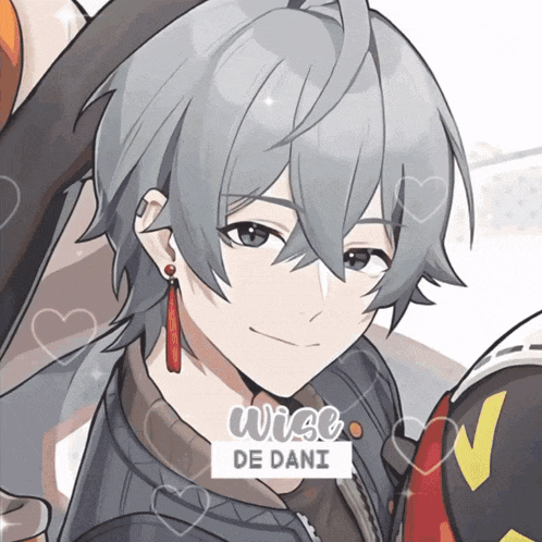 a picture of a boy with the name wise de dani on the bottom