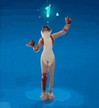 a person is standing on a platform with a shark behind them