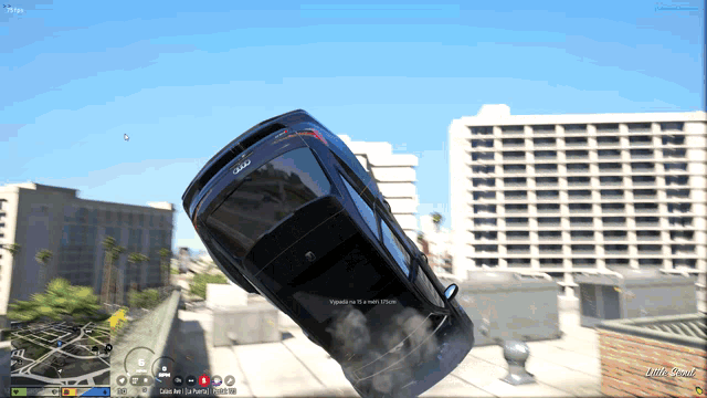 a video game screen shows a car that is upside down and says ' reload ' on it