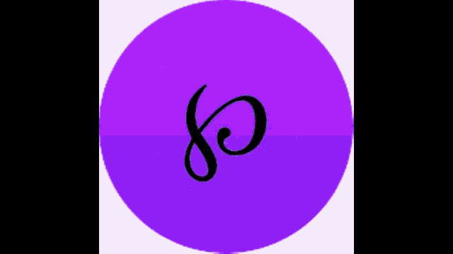 a purple circle with a swirl in the middle of it