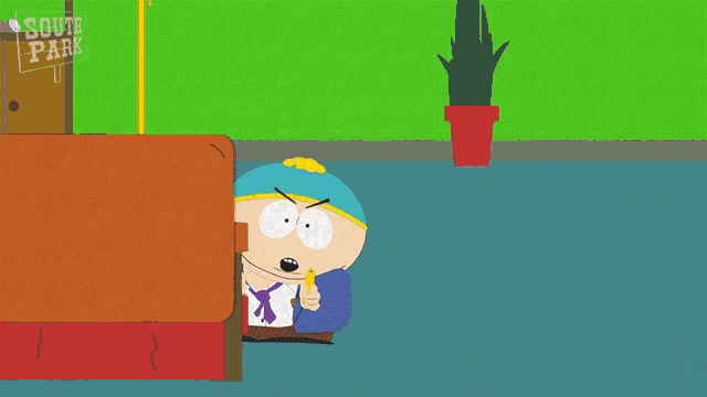 a cartoon character from south park giving a thumbs down