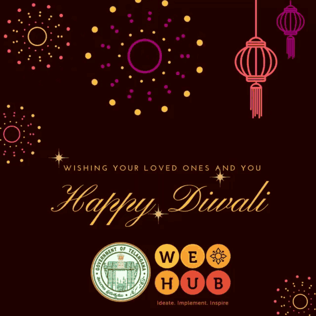 an advertisement for we hub wishing your loved ones and you a happy diwali