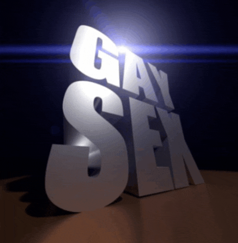 a sign that says gay sex on it