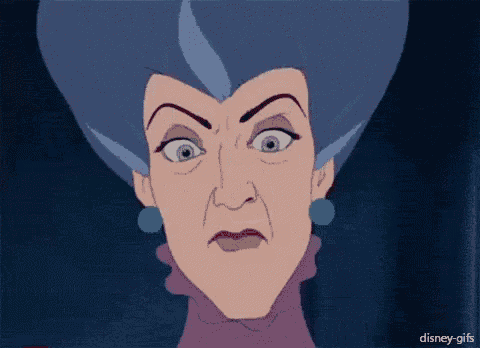 a disney gif of a woman making a face
