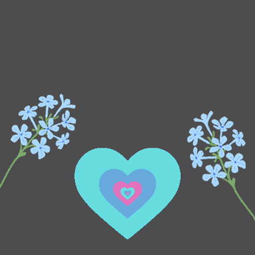 a gray background with flowers and a heart that says ' sb ' on it