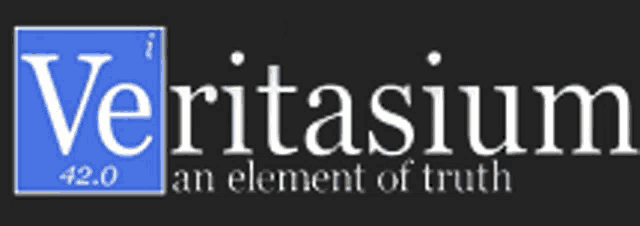 a logo for veritasium an element of truth on a black background