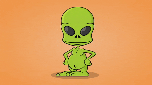 a cartoon of an alien with the words voicetooner on the top