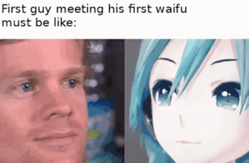 Meeting His Waifu Be Like GIF - Meeting His Waifu Be Like First Guy GIFs