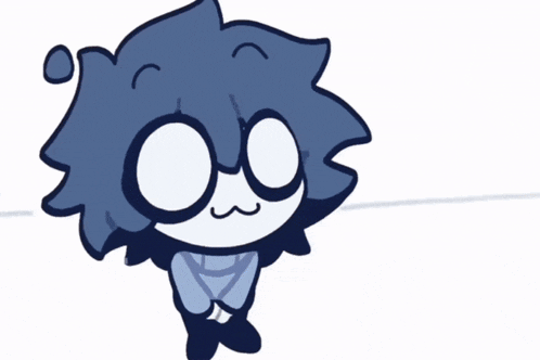 a cartoon character with a surprised look on his face is being held by someone
