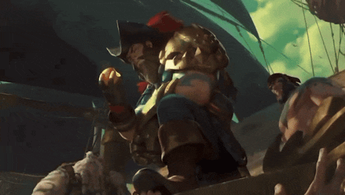 a painting of a pirate with a beard
