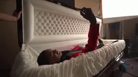 Selfie In A Coffin GIF