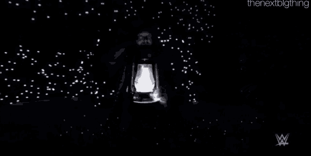 the name bray wyatt is on a black background with a lot of lights