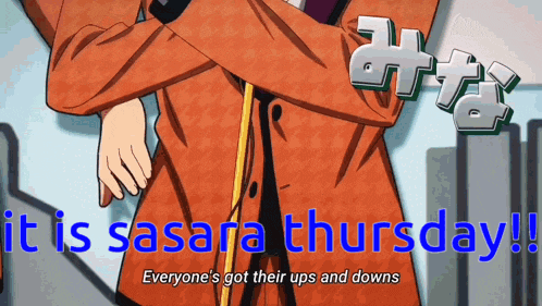 a poster that says it is sasara thursday on it
