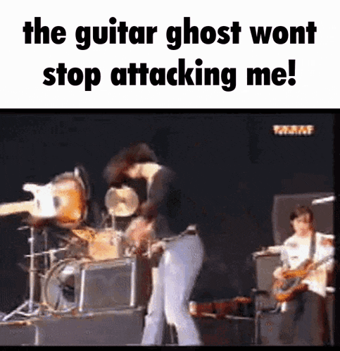the guitar ghost wont stop attacking me on a screen