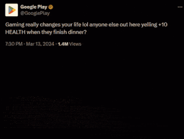 a tweet from google play with a picture of someone smoking a cigarette