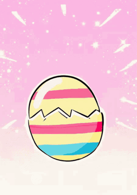 a cartoon of a purple monster coming out of an easter egg that says a wild paige oh