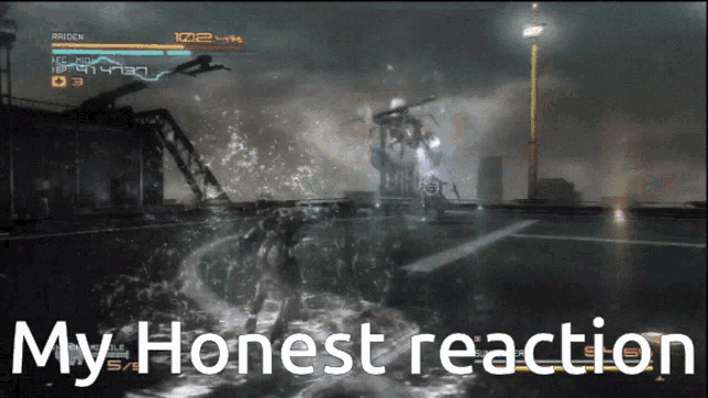 a screenshot of a video game with the words my honest reaction below it