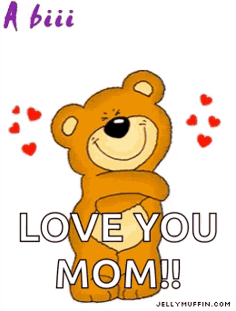 a teddy bear is holding out its arms and says " a big hug ... from me to u "