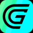 a blue and purple logo with the letter g in the middle .