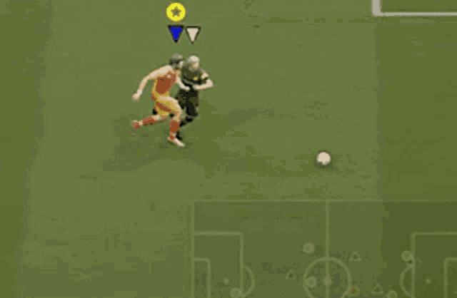 foul or fanny is written on the soccer field