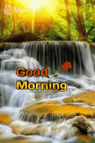 Good Morning Waterfalls GIF - Good Morning Waterfalls Greetings GIFs