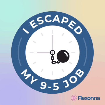 a sticker that says i escaped my 9 -5 job