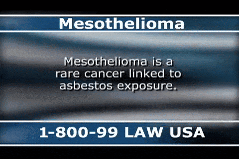 a sign that says mesothelioma is a rare cancer related to asbestos exposure
