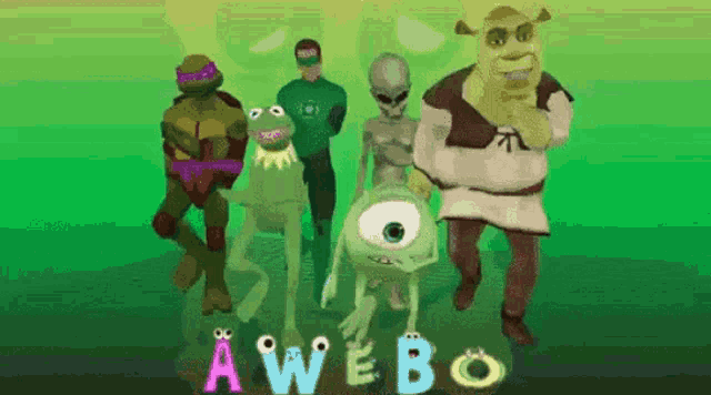 Awebo Shrek GIF - Awebo Shrek Green Lantern GIFs