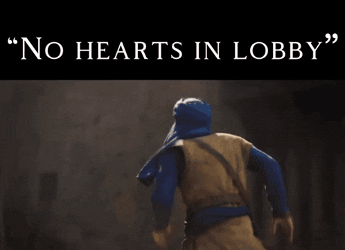 a poster that says " no hearts in lobby "