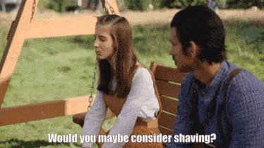 Wcth Hearties Nathan Allie Seasonnine Would You Consider Shaving Dont Like My Mustache GIF - Wcth Hearties Nathan Allie Seasonnine Would You Consider Shaving Dont Like My Mustache Hides Your Smile Swing GIFs