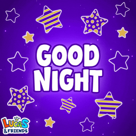 a lucas and friends greeting card says good night