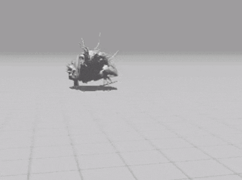a 3d model of a monster with horns on its head